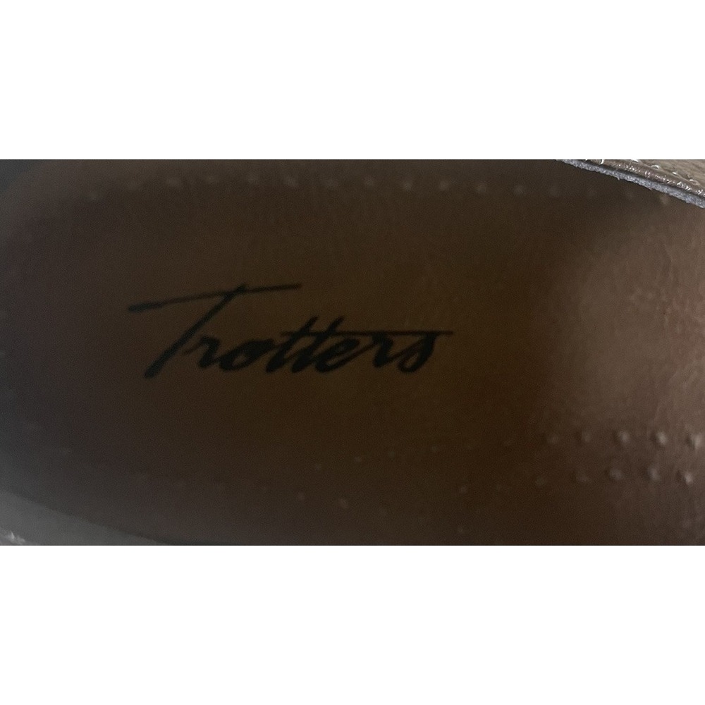 Trotters Woven Metallic Bronze/Gold Oxford Shoes Womens 8 Lace Up Comfort Flat - Picture 6 of 7